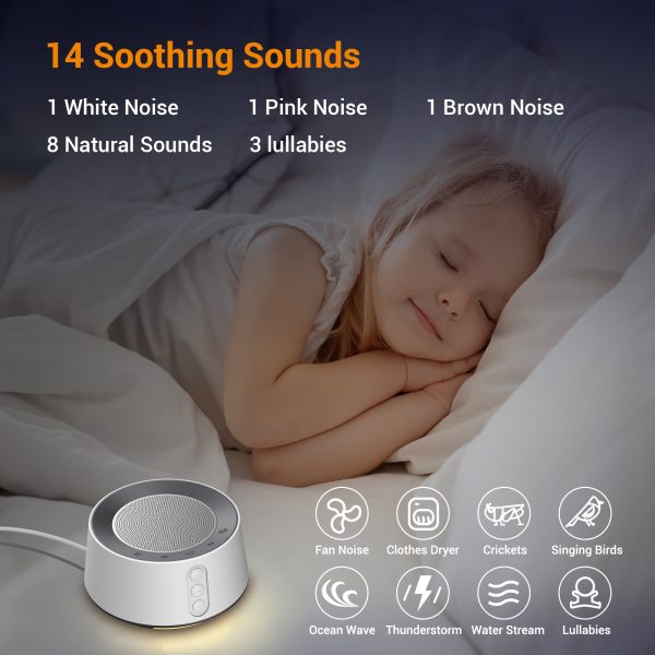 BGOVERSS White Noise Machine White Color - Image 2