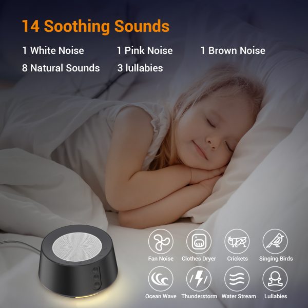 BGOVERSS White Noise Machine Black Color - Image 3