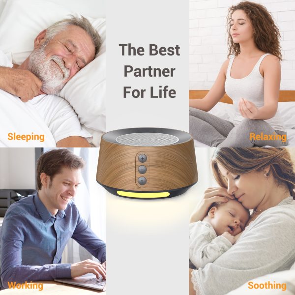 BGOVERSS White Noise Machine Wood Color - Image 3