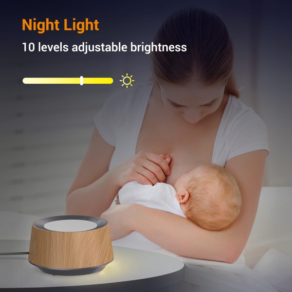 BGOVERSS White Noise Machine Wood Color - Image 4