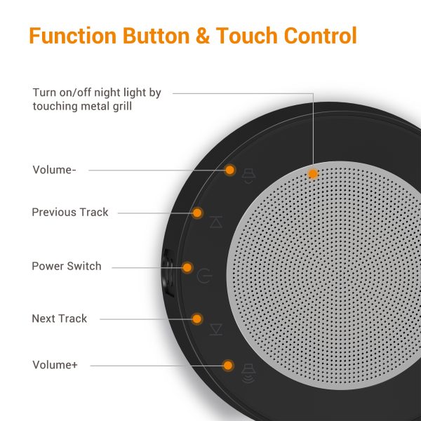 BGOVERSS White Noise Machine Black Color - Image 8